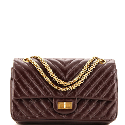 CHANEL Reissue 2.55 Flap Bag Chevron Aged Calfskin 225