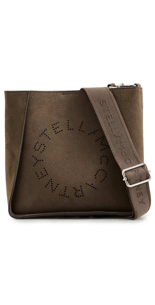 Logo Embossed Grainy Alter Suede Crossbody Bag Moka One Size
