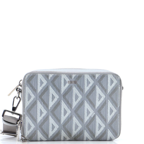 Double Zip Crossbody Pouch CD Diamond Coated Canvas
