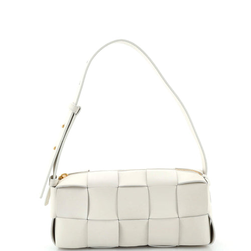 Brick Cassette Shoulder Bag Maxi Intrecciato Leather Small