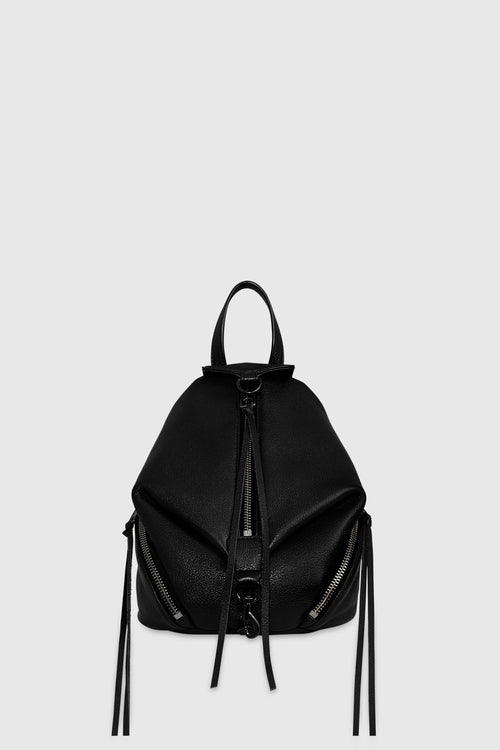 Rebecca Minkoff Julian Convertible Mini Backpack Convertible Mini Julian Backpack Bag In Black/Black Shellac