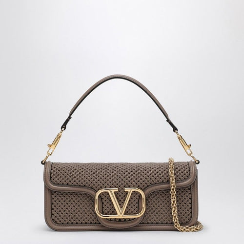 Women's Clay-Coloured Locò Bag In Woven Leather | 5W2B0N85PMI