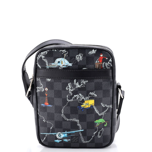 Danube Slim Bag Limited Edition Renaissance Map Damier Graphite PM