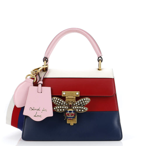 GUCCI Queen Margaret Top Handle Bag Colorblock Leather Small