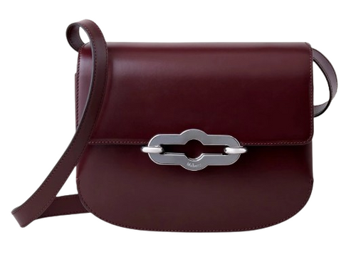 Women's Luxurious 100% Leather Bag in Black/Cherry | Size UNI | HH9263 Color K560