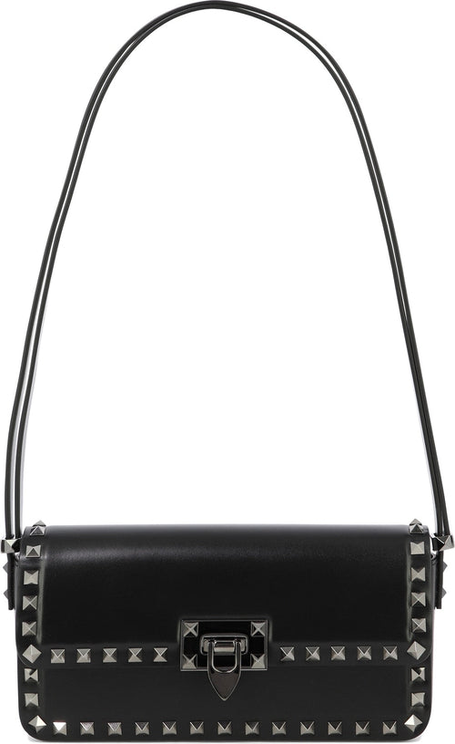 Women's Rockstud23 East-West Shoulder Bag in Black | 3W0B0M77QYV0NO