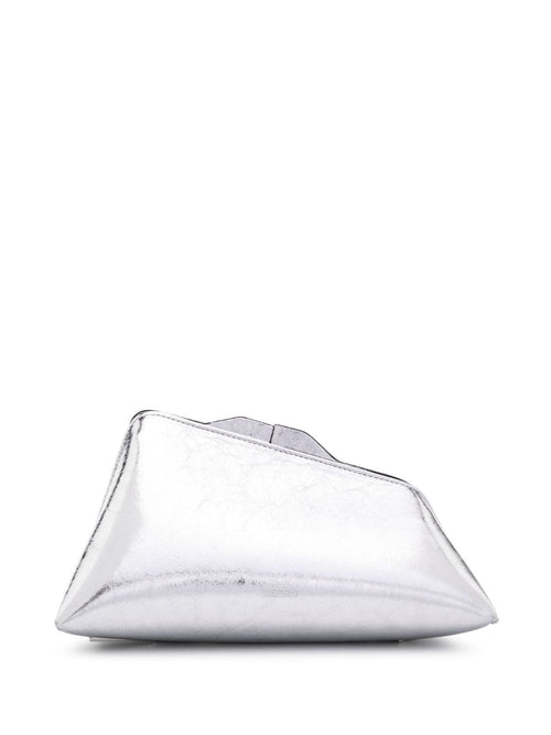Women's 8:30Pm Metallic Leather Clutch in Silver | Size UNI | 236WAH01L070002