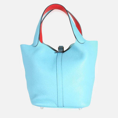 Bleu Du Nord Rouge De Coeur Clemence Verso Picotin Lock 22 Hobo Bag