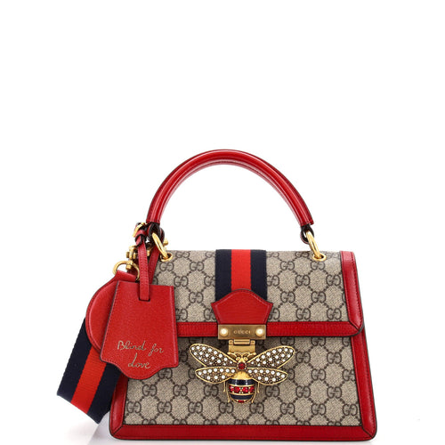 GUCCI Queen Margaret Top Handle Bag GG Coated Canvas Small