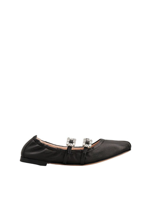 Women's Mary Janes In Nappa Leather in Black | Size IT 39+ | RVW7433907091TB999