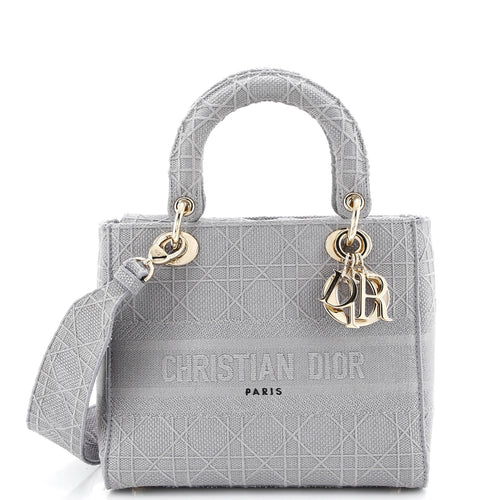 Lady D-Lite Bag Cannage Embroidered Canvas Medium