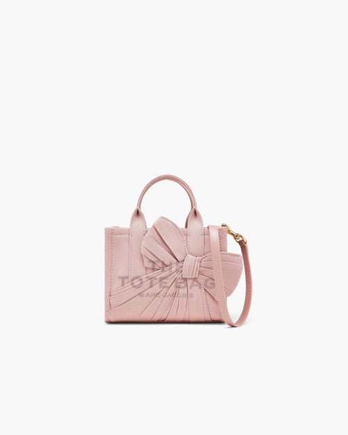Marc Jacobs Crossbody Tote In Canvas With Oversized Bow Bag in Faded Pink