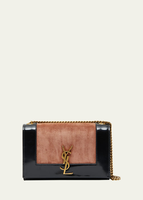 Kate Small YSL Crossbody Bag in Suede And Spazzolato Leather