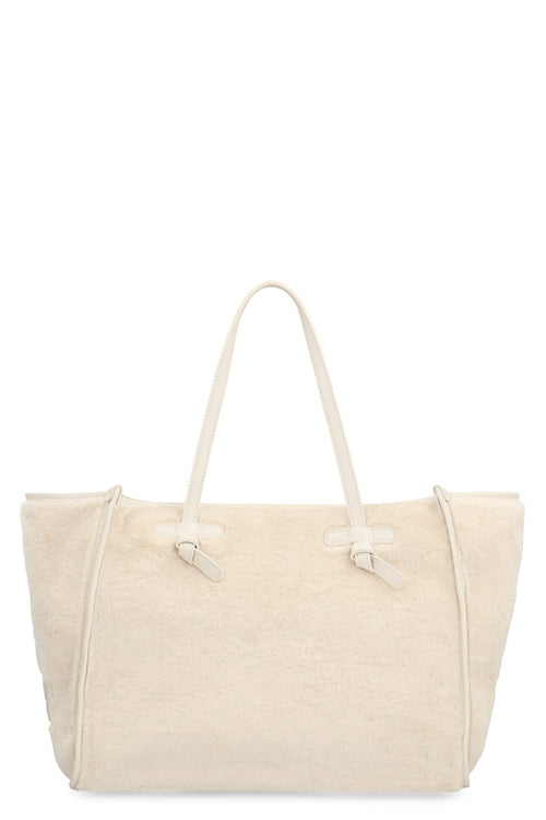 Women's Marcella Faux Fur Tote in White | BS10670TEDDY Color 162