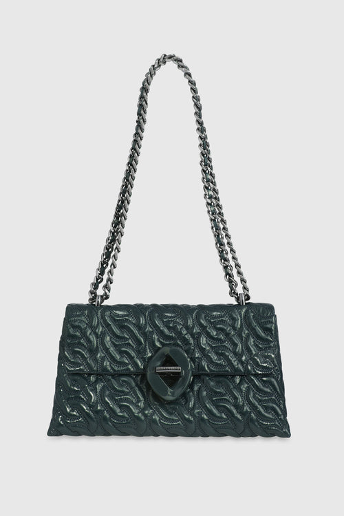 Double Gusset Crossbody With Chain Quilt Bag