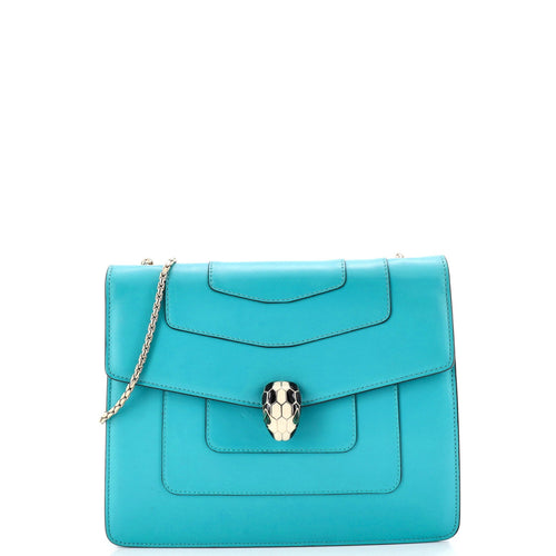 BVLGARI Serpenti Forever Square Shoulder Bag Leather Medium