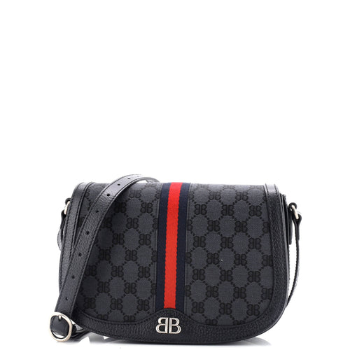 GUCCI x Balenciaga The Hacker Project Flap Messenger Bag BB Canvas Medium