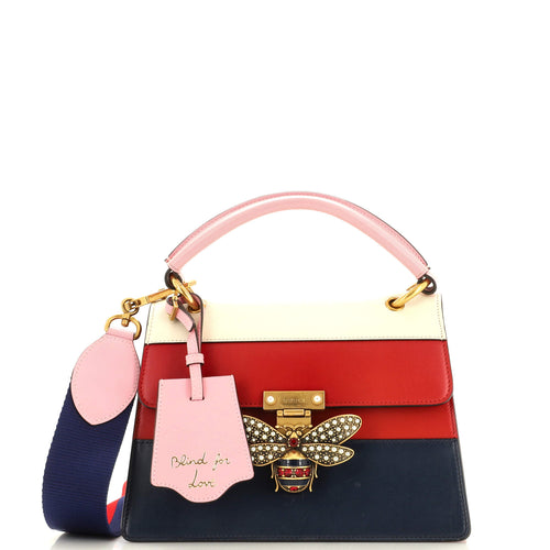 GUCCI Queen Margaret Top Handle Bag Colorblock Leather Small