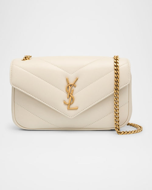 Loulou Mini YSL Chain Crossbody Bag in Quilted Leather