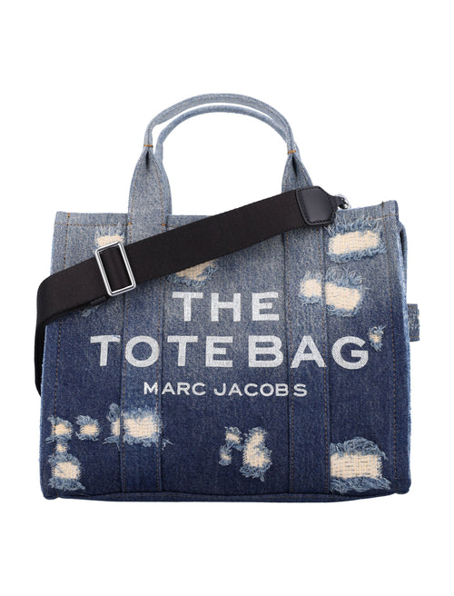 Women's The Rip And Repair Denim Medium Tote Bag in Punk Indigo | 24A2F4HTT002H05 Color 491