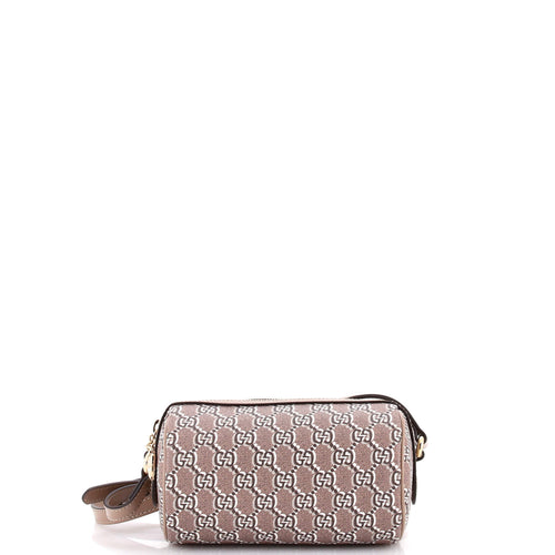 GUCCI Cylindrical Shoulder Bag GG Shadow Coated Canvas Mini