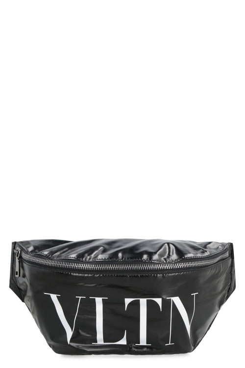 Men's Vltn Soft Leather Belt Bag in Black | 2Y2B0B98MWL Color 0NI