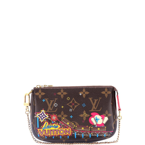 Pochette Accessoires Limited Edition Vivienne Xmas Monogram Canvas Mini