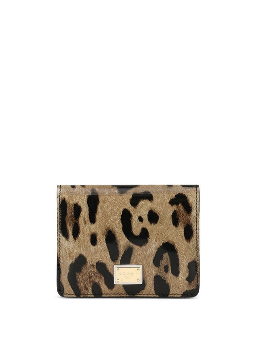 Women's Printed Leather Wallet in Animalier | BI1211AM568 Color HA93M