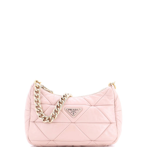 PRADA System Re-Edition Shoulder Bag Quilted Nappa Leather Small