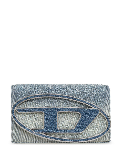 Women's Blue Denim Embellished Shoulder Bag in Bluedenim | Size UNI | X09809 Color P6803H8457