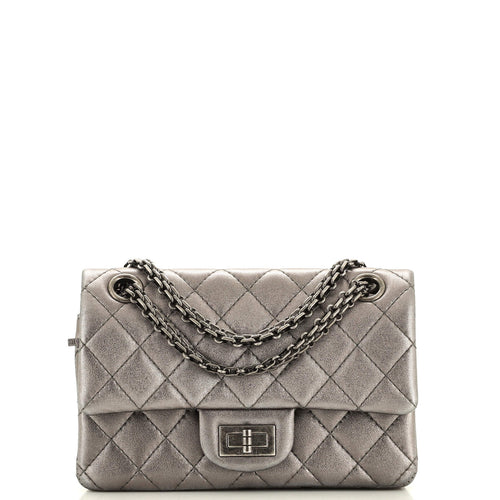 CHANEL Reissue 2.55 Flap Bag Quilted Metallic Calfskin Mini
