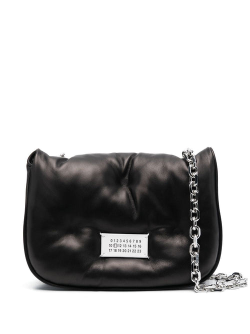 Women's Glam Slam Small Leather Crossbody Bag in Black | SB1WG0019P4300 Color T8013