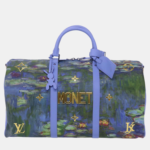 x Jeff Koons Multicolor Masters Collection Monet Keepall Bandouliere 50