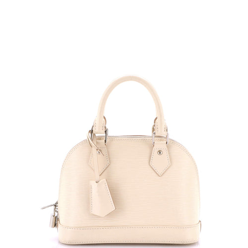 Alma Handbag Epi Leather with Logo Jacquard Strap BB
