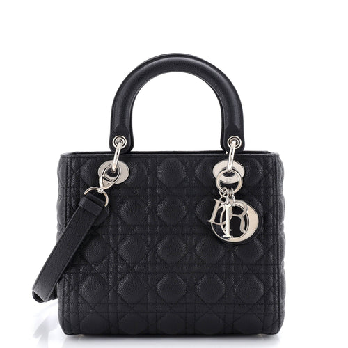 Lady Dior Bag Cannage Quilt Grained Calfskin Medium