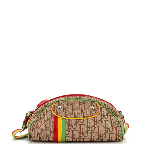 Vintage Rasta Shoulder Bag Diorissimo Canvas Medium