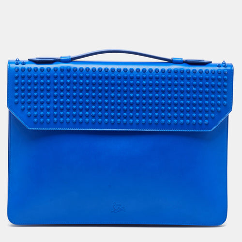 Blue Leather Spikes Alexis Document Holder