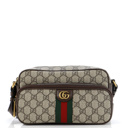 GUCCI Ophidia Front Pocket Messenger Bag GG Coated Canvas Small