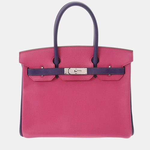Hermès Birkin 30 SP Order Rose Shocking/Iris Palladium Hardware P Stamp (Around 2012) Ladies Chevre Handbag
