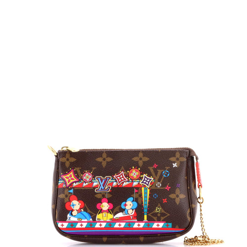 Pochette Accessoires Limited Edition Vivienne Xmas Monogram Canvas Mini