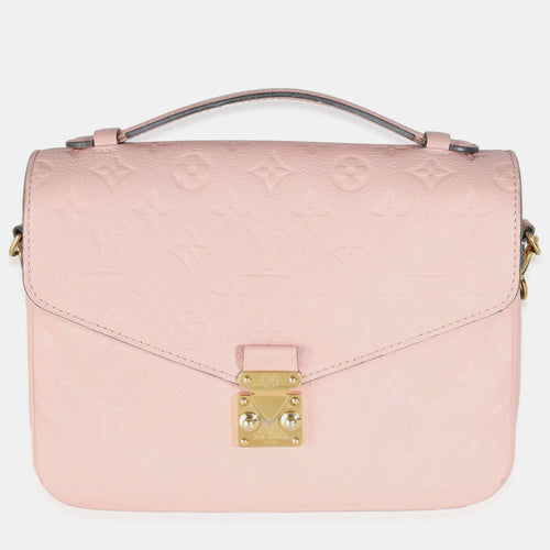 Rose Poudre Monogram Empreinte Leather Pochette Metis Shoulder Bag