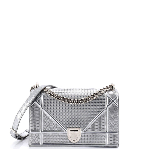 Diorama Flap Bag Cannage Embossed Calfskin Medium