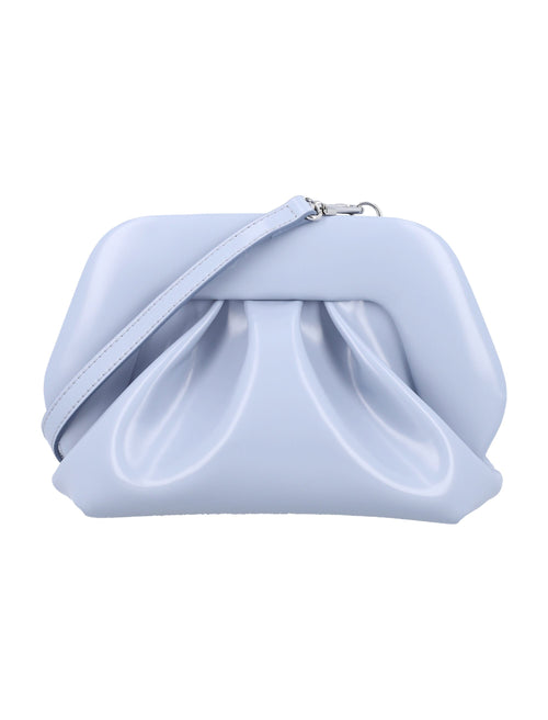 Women's Gea Clutch Vegan Patent in Dusty Blue | 24ATMFW24GS100 Color DUSTY Color BLUE