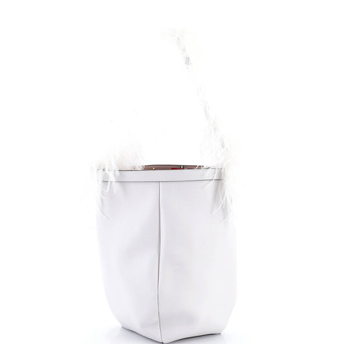 VALENTINO GARAVANI By Your Side Bucket Bag Leather with Feathers Medium