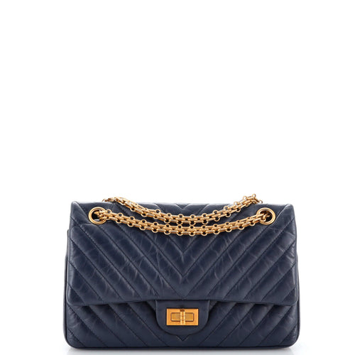 CHANEL Reissue 2.55 Flap Bag Chevron Aged Calfskin 225