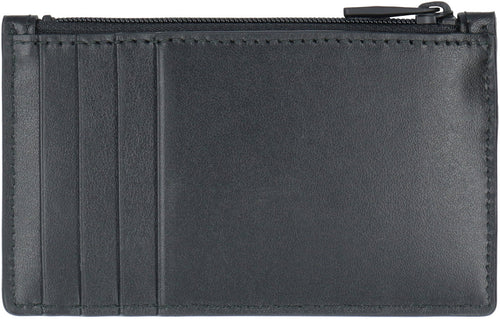 Men's Logo Detail Leather Card Holder in Black | 6831171AAMJ Color 1070