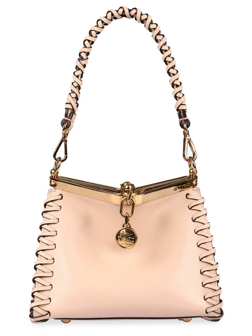 Women's Vela Mini Leather Shoulder Bag in Pink | WP1B0001AR229 Color F1218