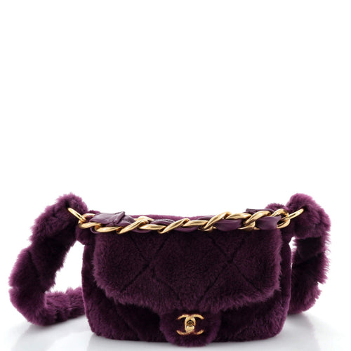 CHANEL Coconing Flap Bag Quilted Shearling with Lambskin