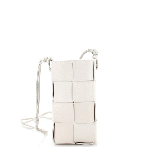 Cassette Phone Holder Crossbody Bag Maxi Intrecciato Leather