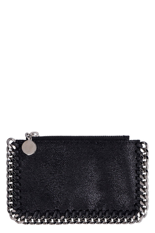 Women's Falabella Shaggy Deer Card Case in Black | 422364W9132 Color 1000